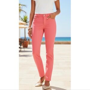 Talbots Coastal Coral Flawless Five-Pocket slim Ankle Jeans